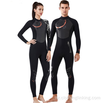 Kişilər və qadınlar üçün 3 mm&#39;lik Neoprenli Wetsuit